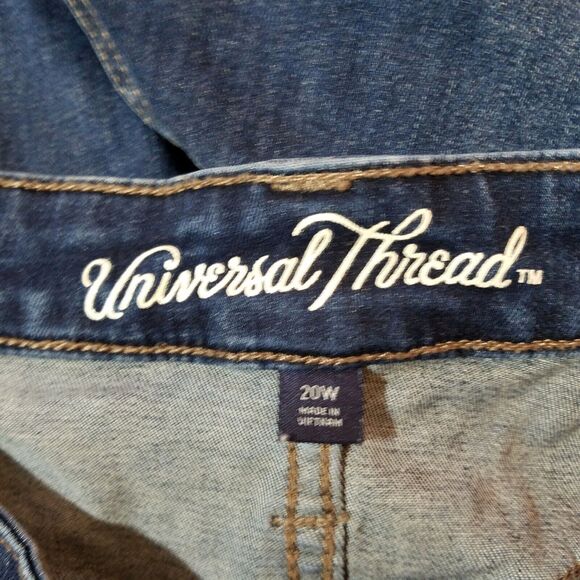 Universal Thread Distressed Blue Denim Jeggings Raw Hem Jeans Size 20W - Picture 4 of 6